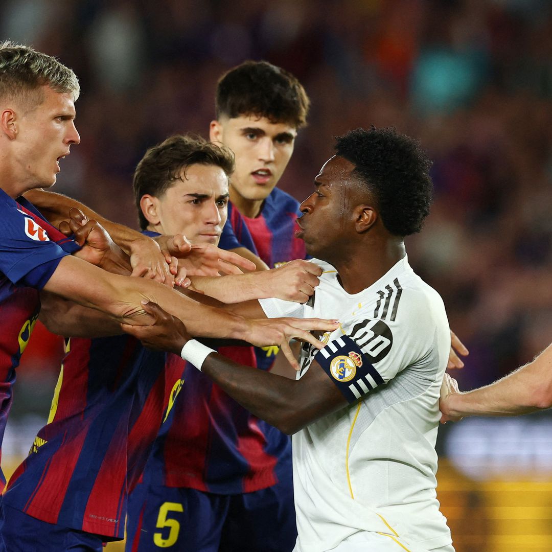 Jugadores de Real Madrid y Barcelona